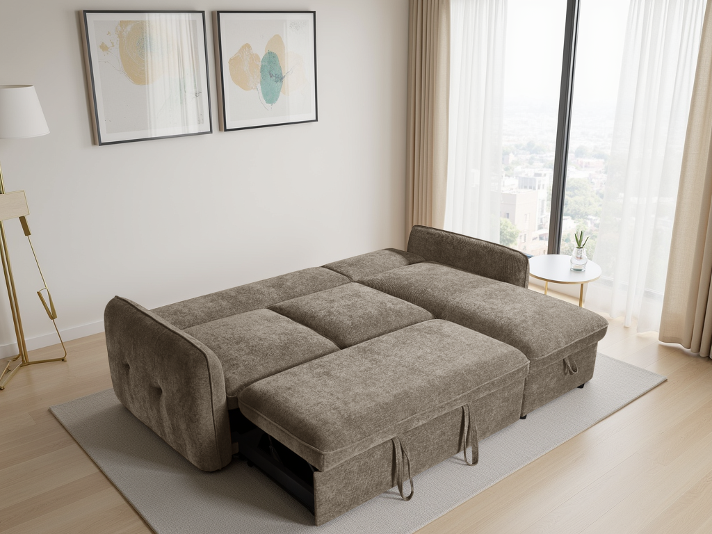 Moscow Sofabed Brown Universal Corner - Ready2Go Furniture