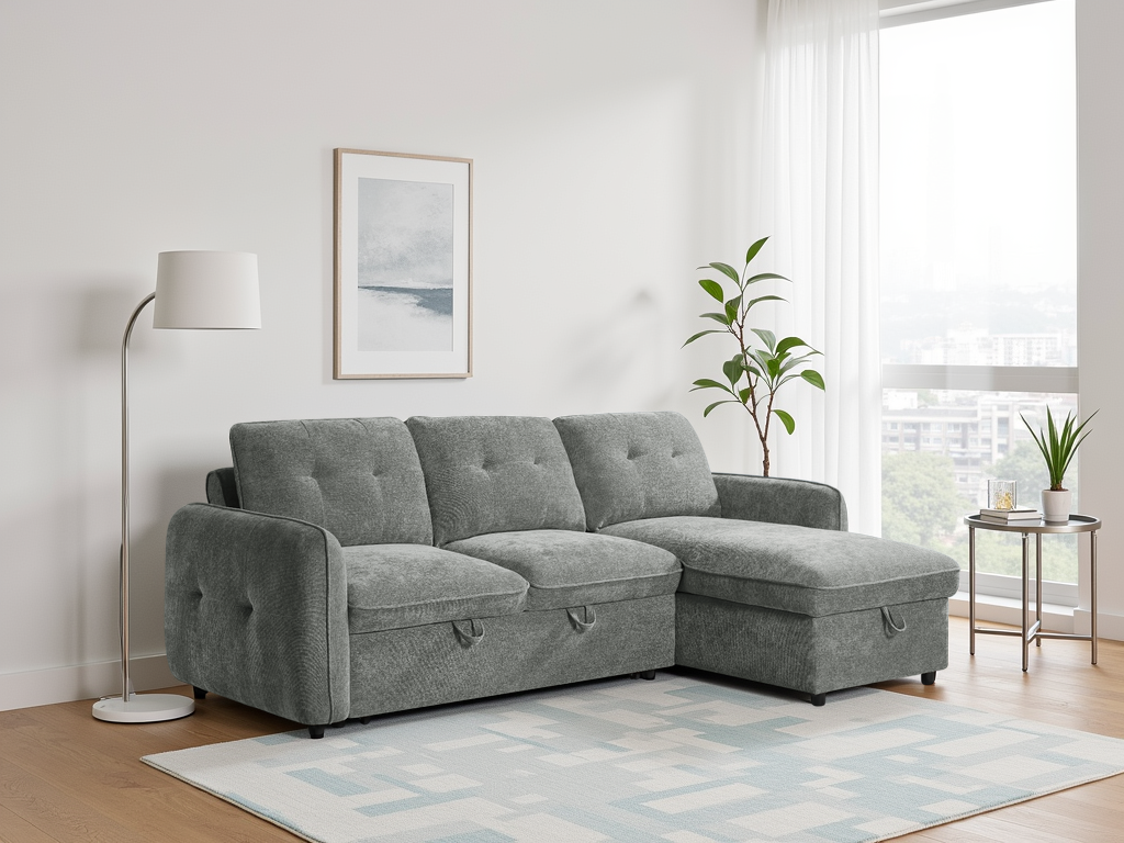 Moscow Sofabed Grey Universal Corner - Ready2Go Furniture