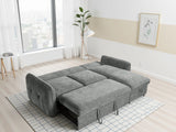 Grey Fabric Universal Corner Chaise Sofabed