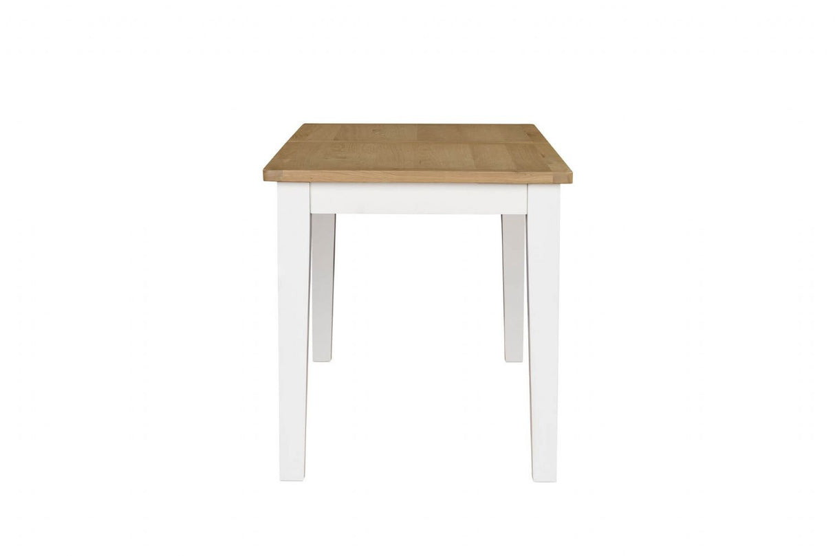Cashmere Wooden Extending Dining Table Oak Top 120 to 160cm