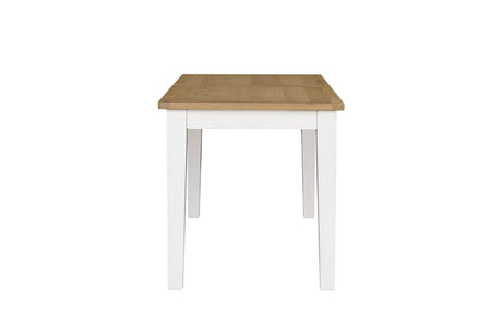 Cashmere Wooden Extending Dining Table Oak Top 120 to 160cm