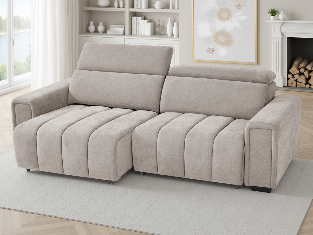 Molly Electric Sofabed Beige 3 Seater - Ready2Go Furniture