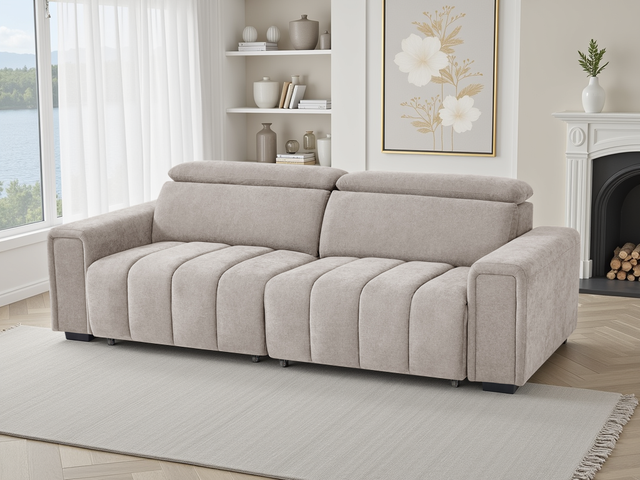 Molly Electric Sofabed Beige 3 Seater - Ready2Go Furniture