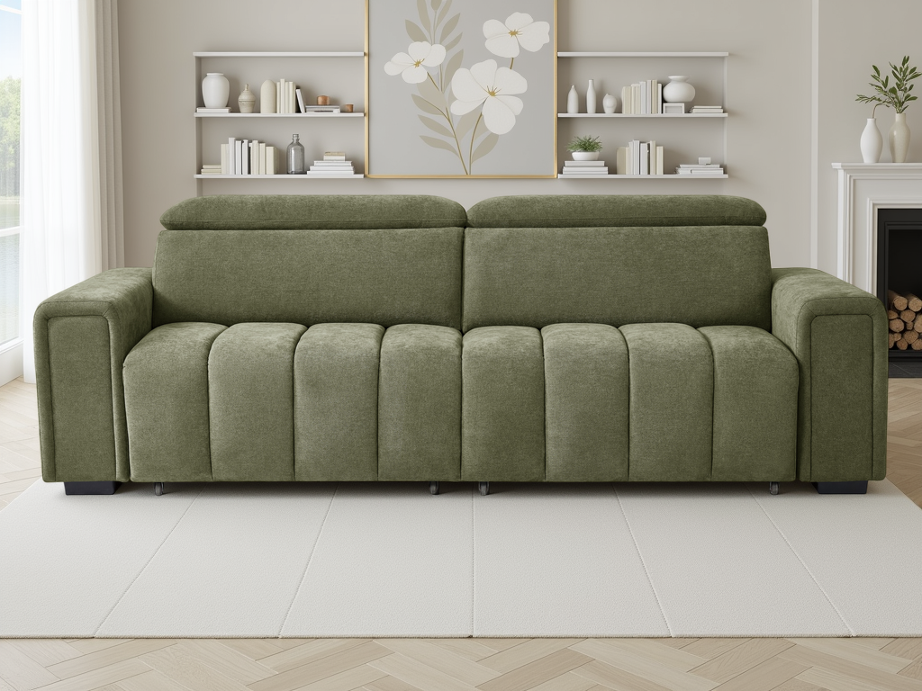 Molly Electric Sofabed Green 3 Seater - Ready2Go Furniture