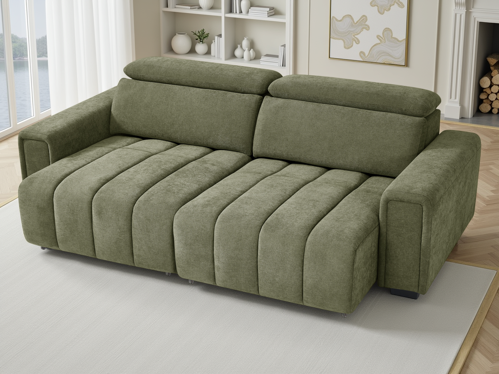 Molly Electric Sofabed Green 3 Seater - Ready2Go Furniture
