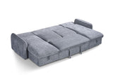 Grey Textured Fabric Large U Shape Corner Chaise Sofa Bed