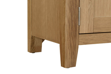 Natural Oak 2 Door TV Media Unit with Middle Shelf