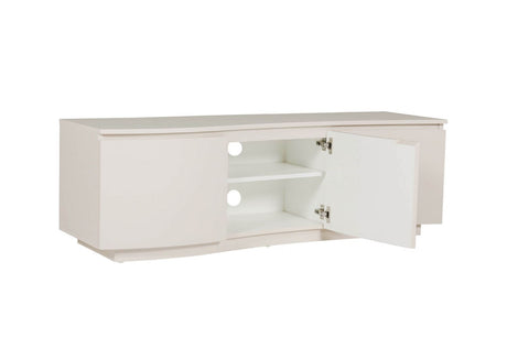 Putty Wooden 3 Door Large TV Cabinet with LED Lighting