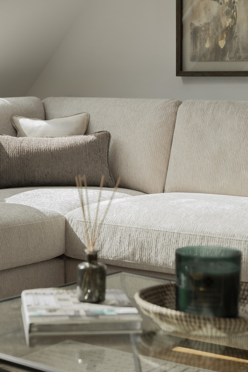 Naples Sofa Beige Large Corner - Ready2Go Furniture