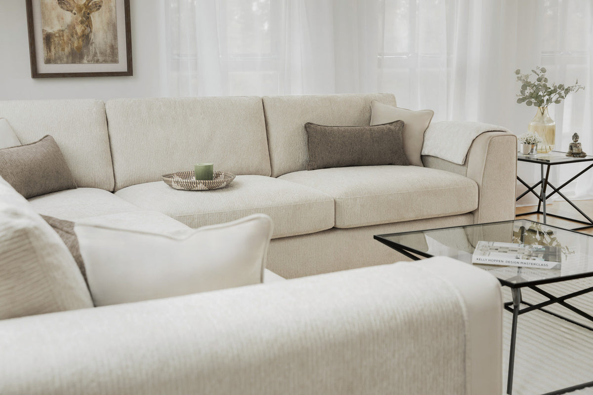 Naples Sofa Beige Large Corner - Ready2Go Furniture