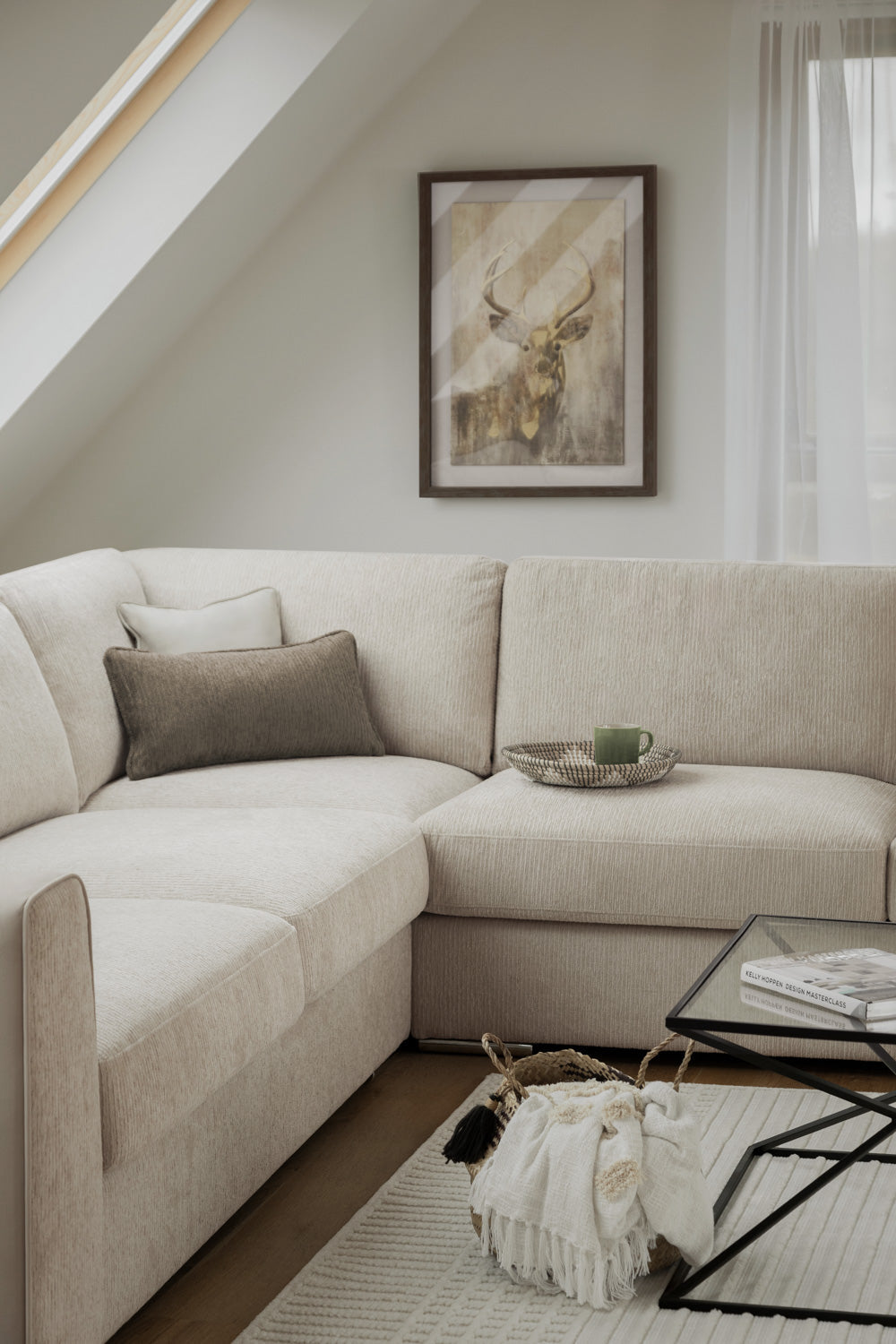 Naples Sofa Beige Large Corner - Ready2Go Furniture