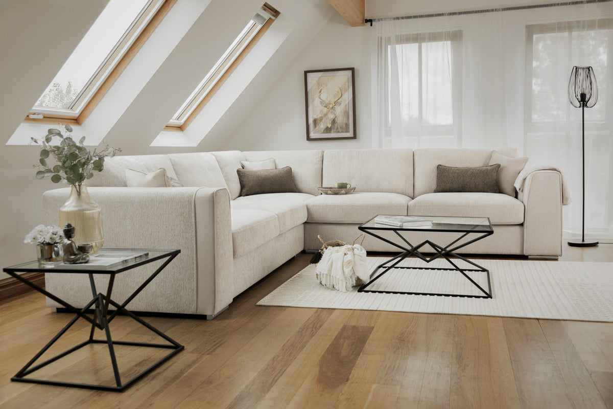 Naples Sofa Beige Large Corner - Ready2Go Furniture