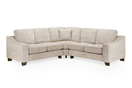 Stone Woven Fabric Large Corner Group Sofa