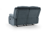 Grey Fabric 2 Seater Manual Recliner Sofa