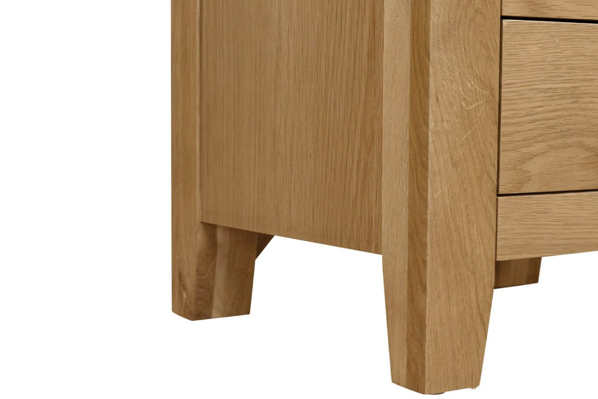 Marsden Bedside Table 3 Drawer Natural Oak (Nett)