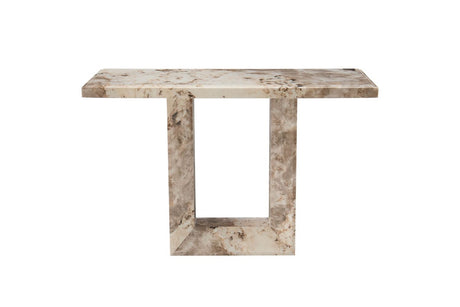 Mocha Gloss Marble Console Table