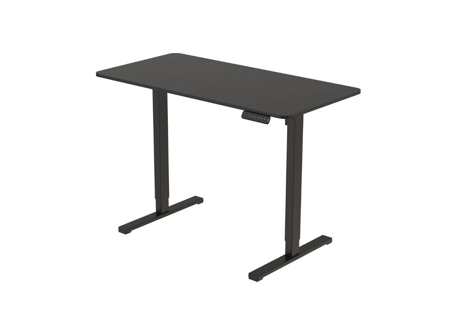 Black Metal Framed Large Single Motor Height Adjustable Desk