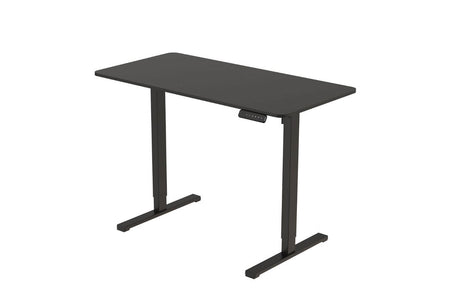 Black Metal Framed Large Single Motor Height Adjustable Desk