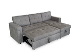 Grey Fabric Universal Corner Sofabed