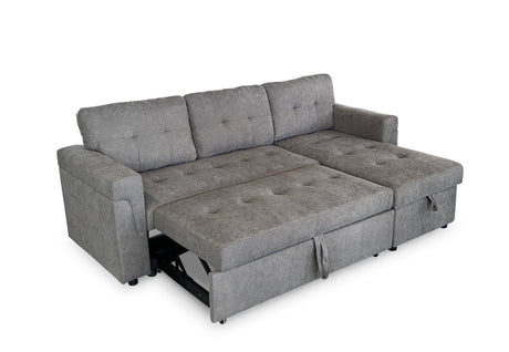 Grey Fabric Universal Corner Sofabed