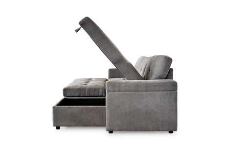 Grey Fabric Universal Corner Sofabed