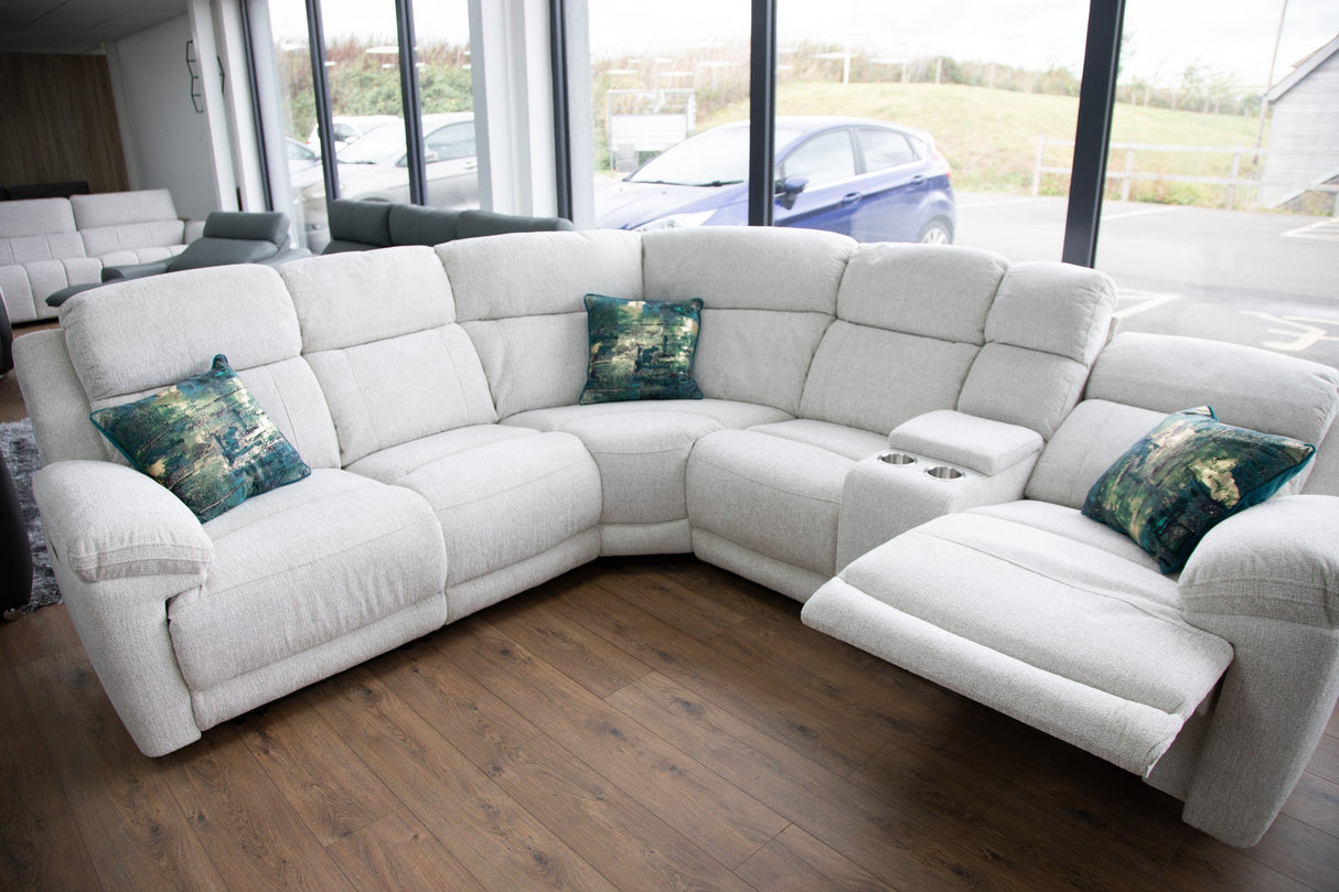 Owen Electric Recliner Sofa Beige Large Corner - Ready2Go Furniture