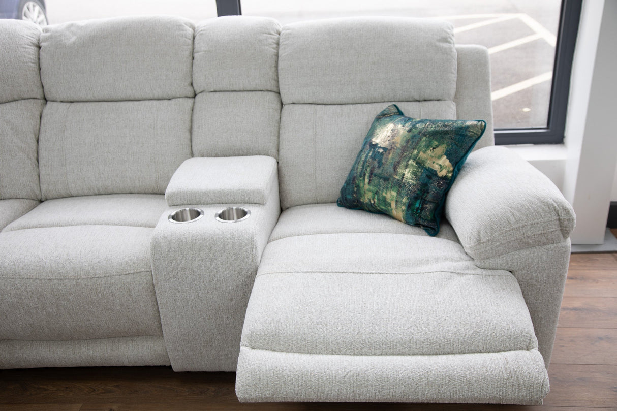Owen Electric Recliner Sofa Beige Large Corner - Ready2Go Furniture