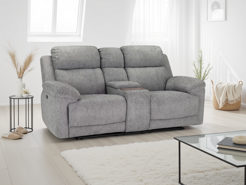 Owen Electric Recliner Sofa Grey 2 Seater - Ready2Go Furniture