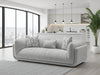 Grey Fabric 3 Seater Sofa with Scatter Cushions