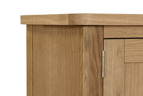 Natural Oak 2 Door TV Media Unit with Middle Shelf
