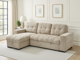 Palermo Universal Corner Sofabed Beige - Ready2Go Furniture