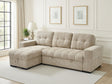 Beige Fabric Universal Corner Chaise Sofabed