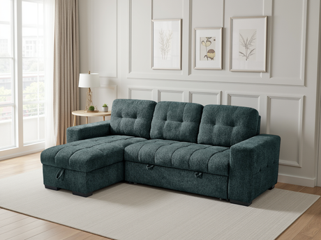 Palermo Universal Corner Sofabed Teal - Ready2Go Furniture