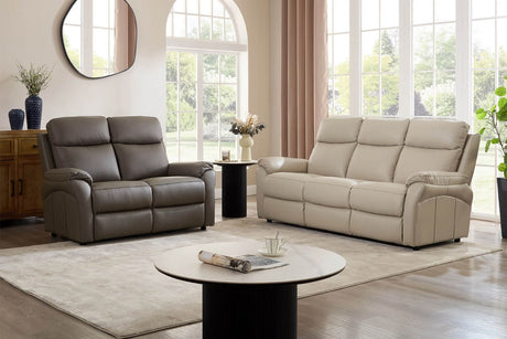 Cashmere Leather Large 3 Seater Sofa with Cushioned Arms