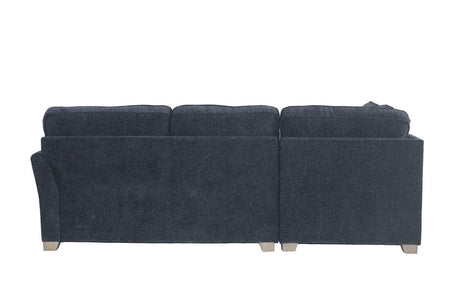Navy Blue Fabric Large Corner Group Sofa with Cushions