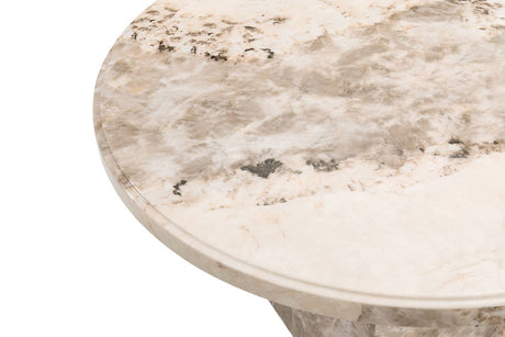 Mocha Gloss Marble 1.3m Round Dining Table Pedestal Base