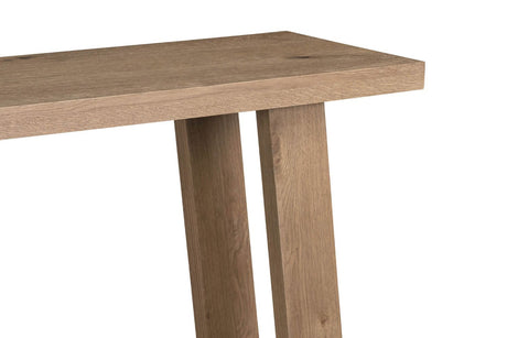 Cashew Oak Console Table with Shelf