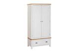 Cashmere Wooden 2 Door 2 Drawer Double Wardrobe Oak Top