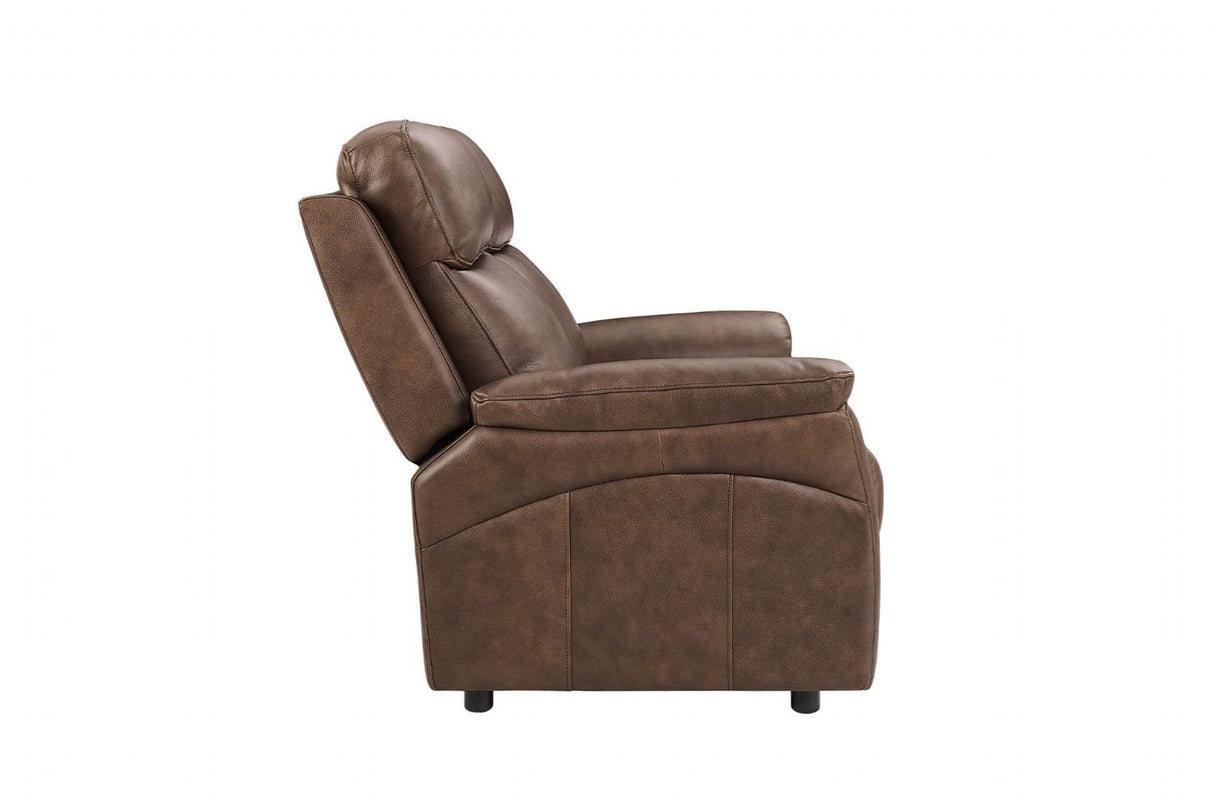 Brown Leather Upholstered 2 Seater Sofa