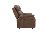 Brown Leather Upholstered 2 Seater Sofa