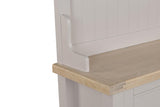 Taupe Wooden Hall Stand with 4 Hooks Washed Oak Top