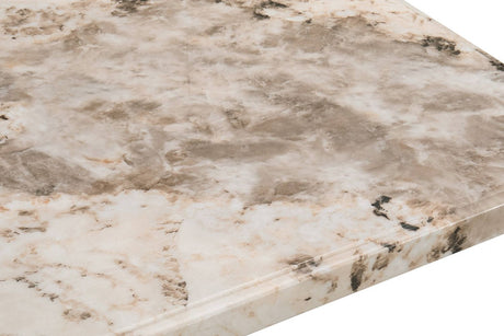 Mocha Gloss Marble 1.6m Large Dining Table Geometric Base