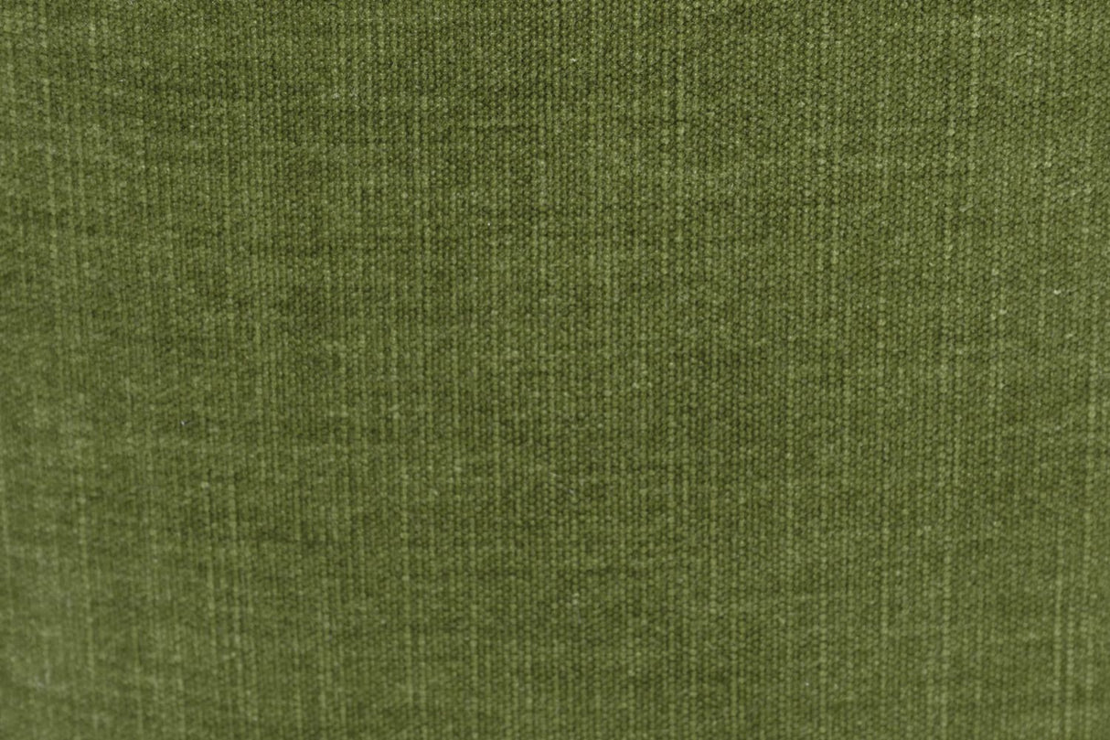 Green Fabric Dining Chair with Solid Wooden Legs
