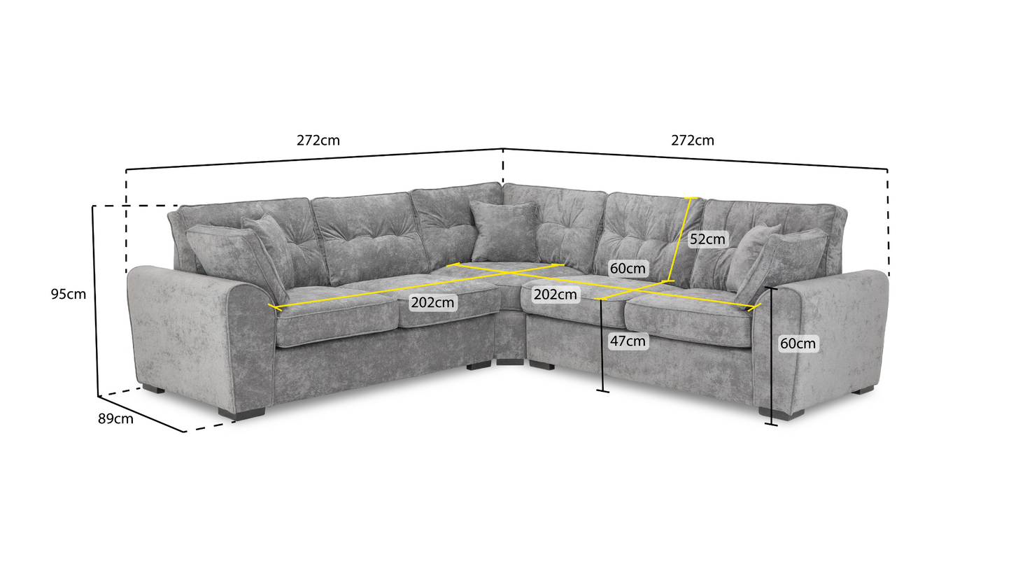 Evora Large Corner Sofa – Stylish, Spacious & Comfortable - Ready2GoFurniture 