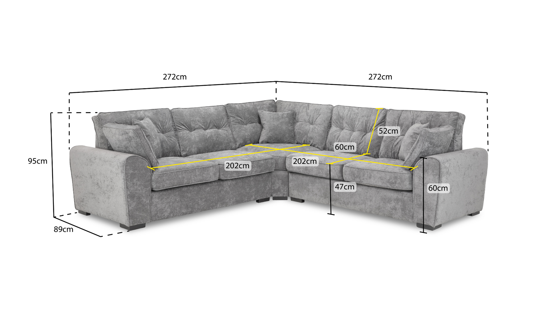 Evora Large Corner Sofa – Stylish, Spacious & Comfortable - Ready2GoFurniture 