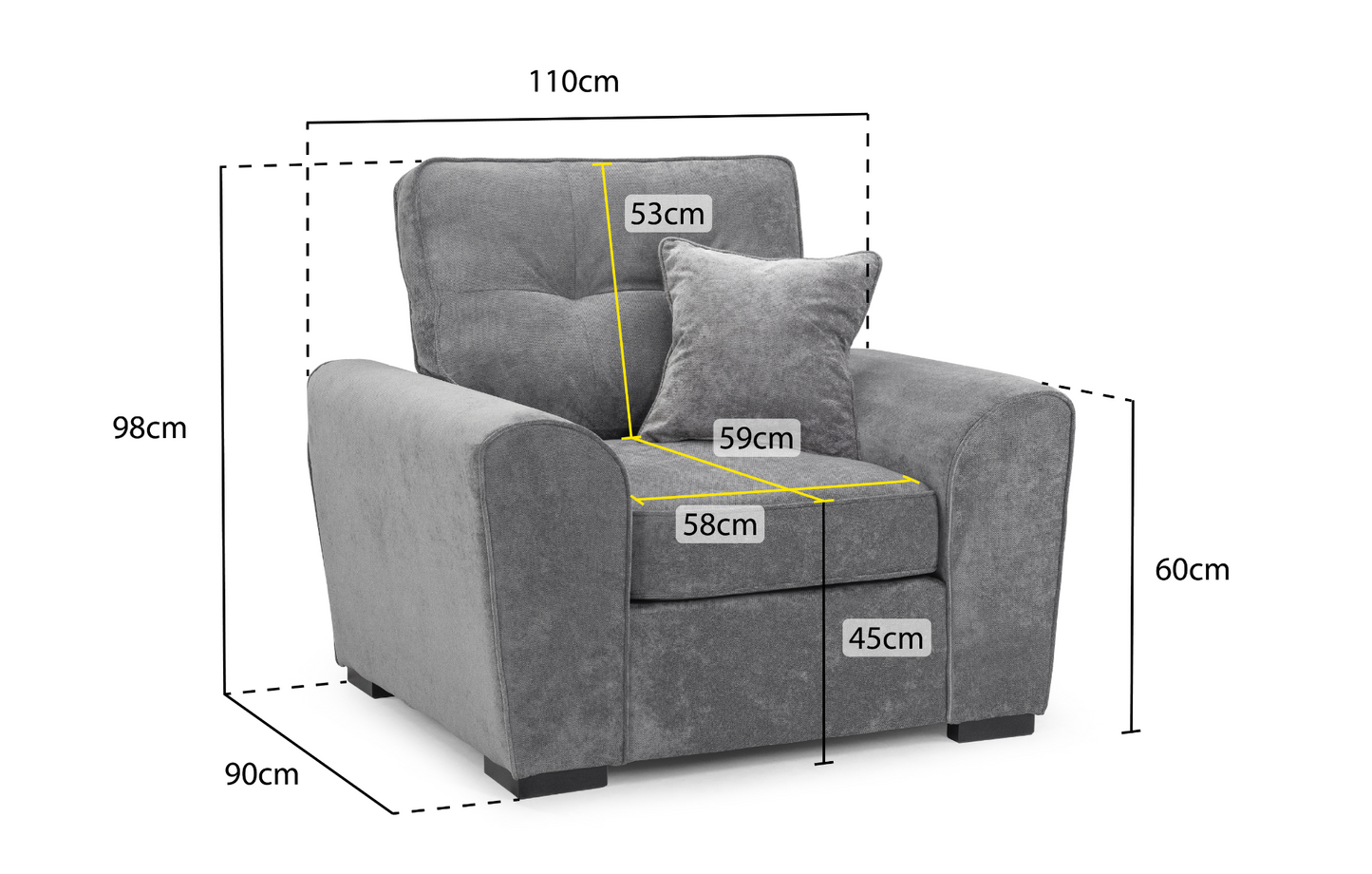 Evora Armchair – Stylish, Cosy & Durable - Ready2GoFurniture 