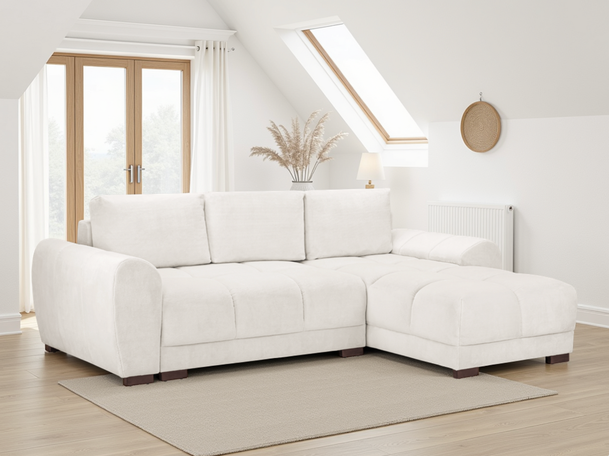 Azzuro Sofabed Cream Universal Corner - Ready2Go Furniture