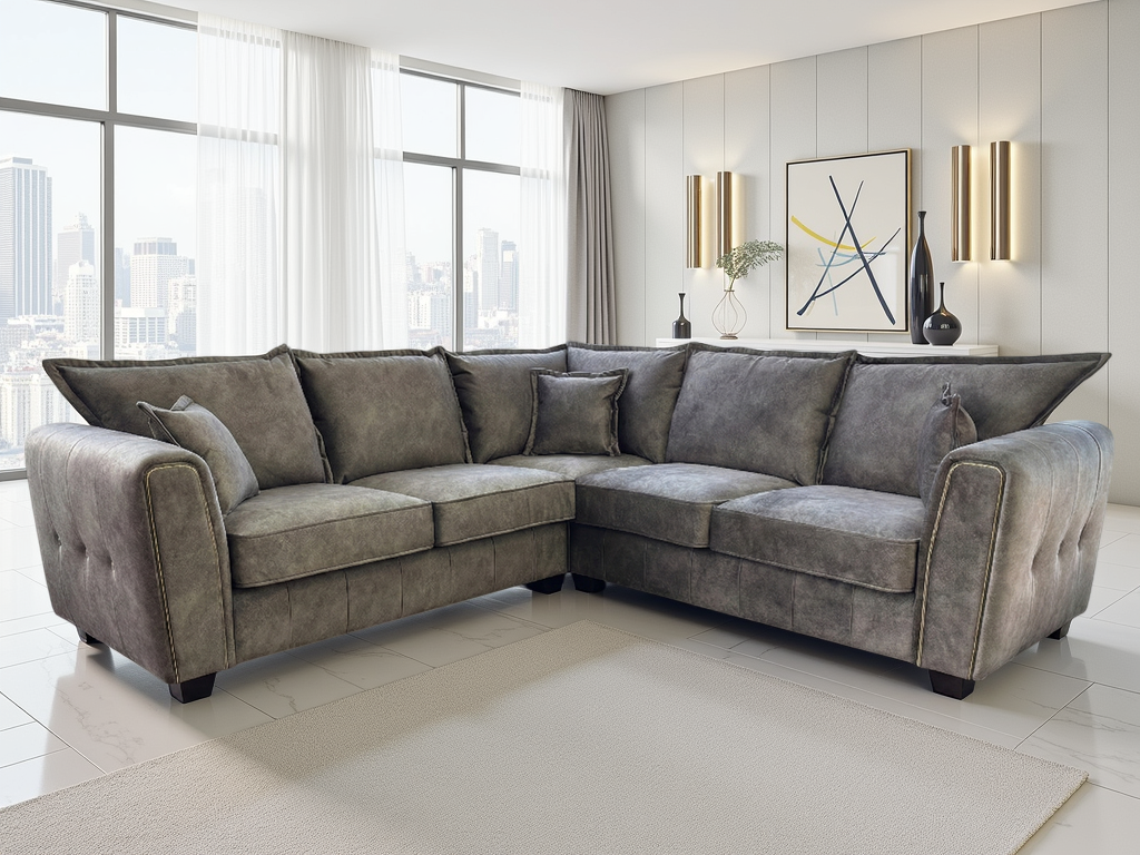 Serena Sofa Brown Large Corner - Ready2Go Furniture