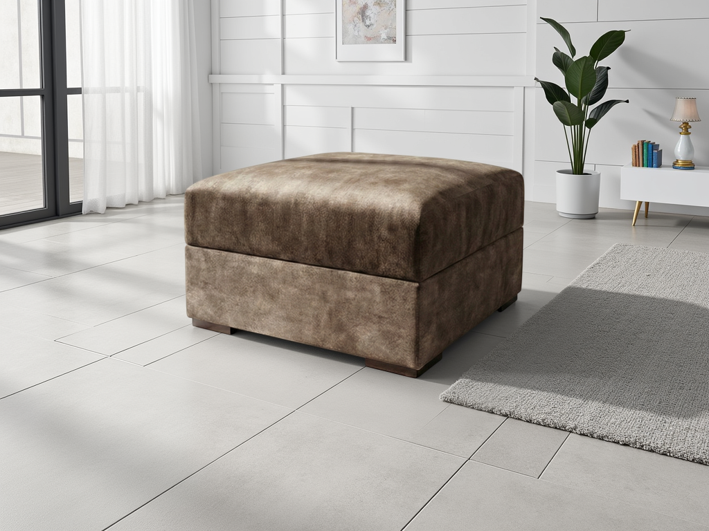Serena Sofa Brown Footstool - Ready2Go Furniture