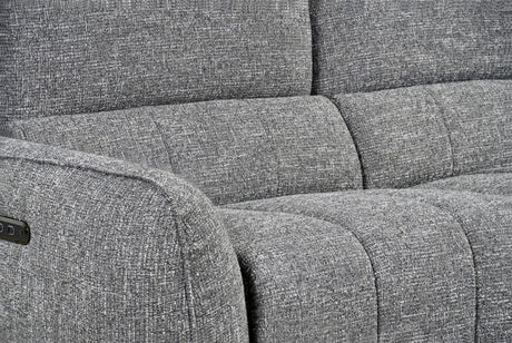 Charcoal Fabric Electric Recliner Corner Sofa RHF